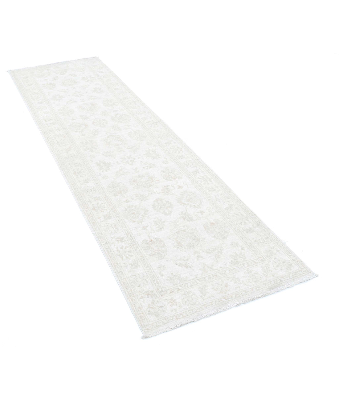 Serenity 2'6'' X 8'3'' Hand-Knotted Wool Rug 2'6'' x 8'3'' (75 X 248) / Ivory / Taupe