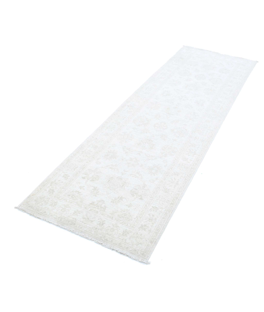 Serenity 2'6'' X 8'3'' Hand-Knotted Wool Rug 2'6'' x 8'3'' (75 X 248) / Ivory / Taupe