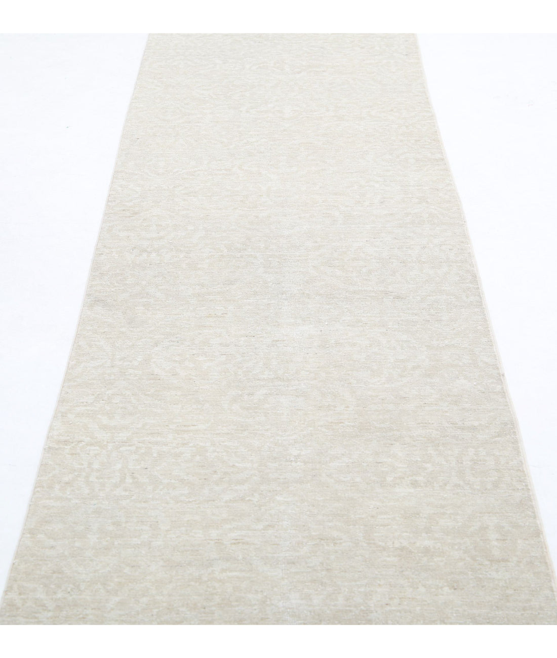 Serenity 2'9'' X 12'2'' Hand-Knotted Wool Rug 2'9'' x 12'2'' (83 X 365) / Ivory / Ivory