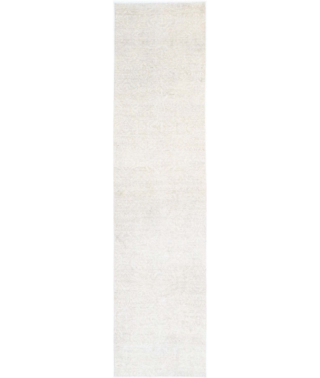 Serenity 2'9'' X 12'2'' Hand-Knotted Wool Rug 2'9'' x 12'2'' (83 X 365) / Ivory / Ivory