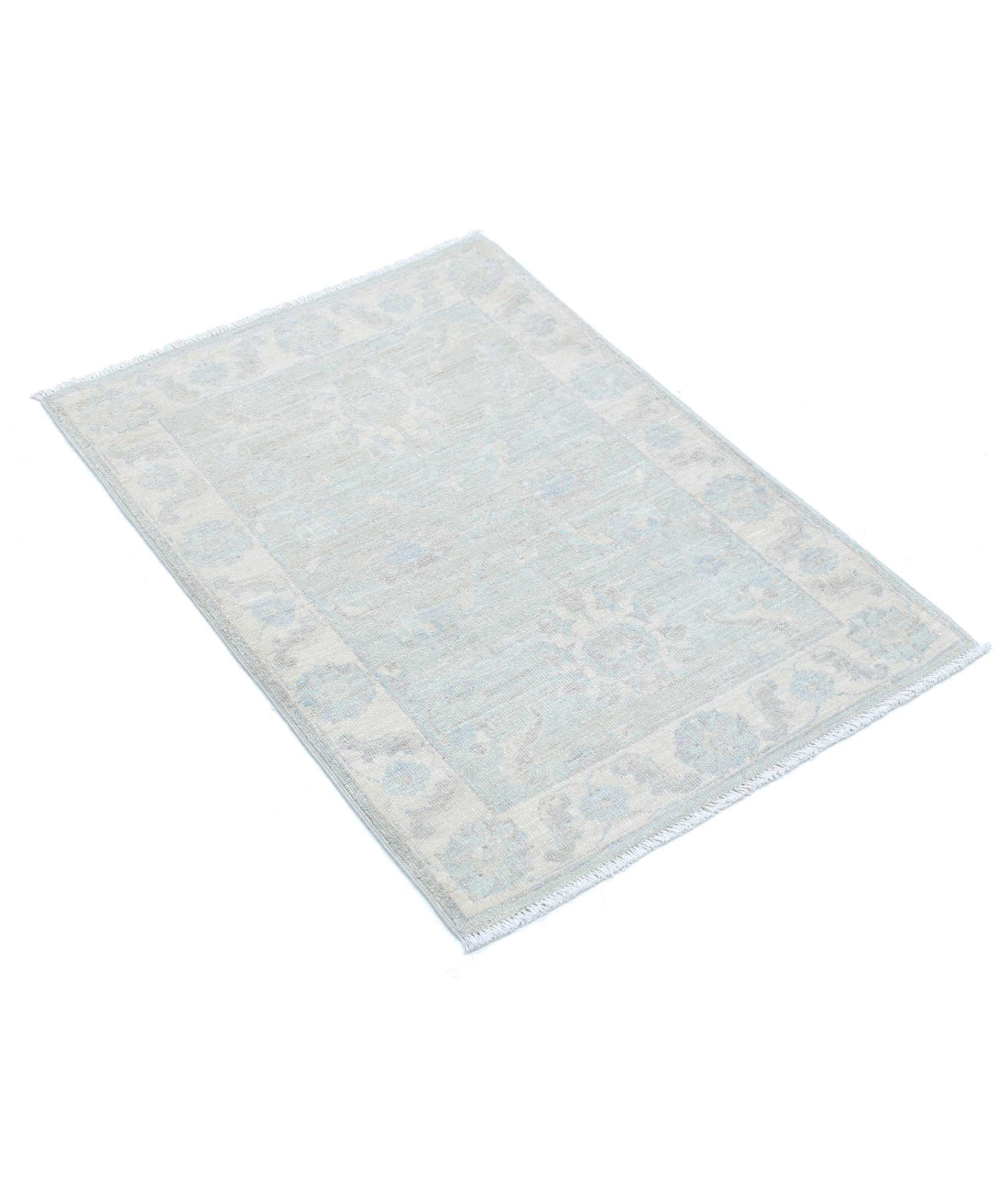 Serenity 2'1'' X 2'11'' Hand-Knotted Wool Rug 2'1'' x 2'11'' (63 X 88) / Grey / Ivory