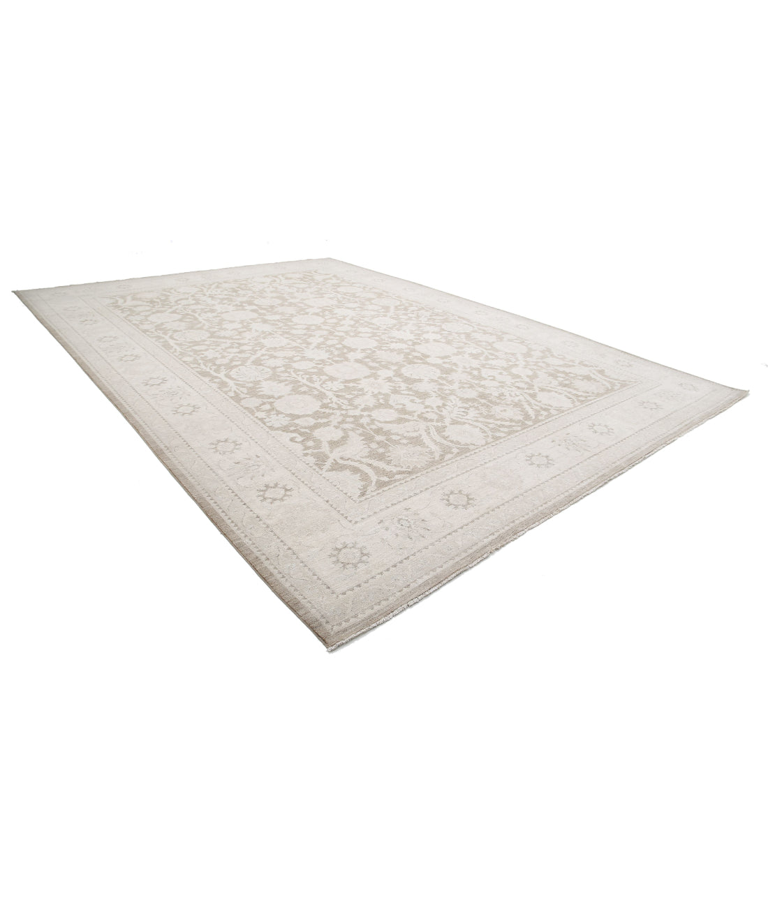 Serenity 12'10'' X 17'11'' Hand-Knotted Wool Rug 12'10'' x 17'11'' (385 X 538) / Brown / Ivory
