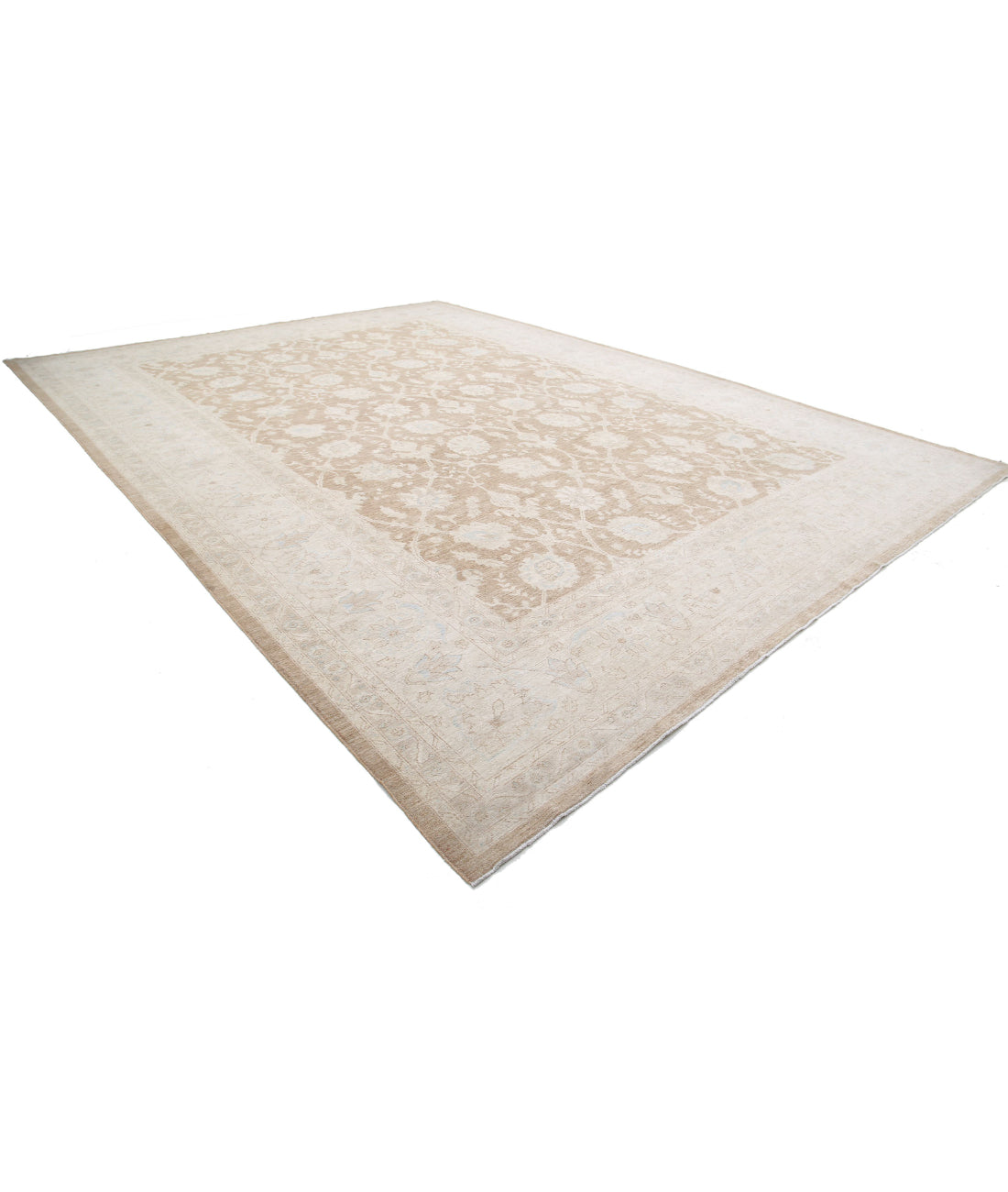 Serenity 13'9'' X 18'10'' Hand-Knotted Wool Rug 13'9'' x 18'10'' (413 X 565) / Brown / Ivory