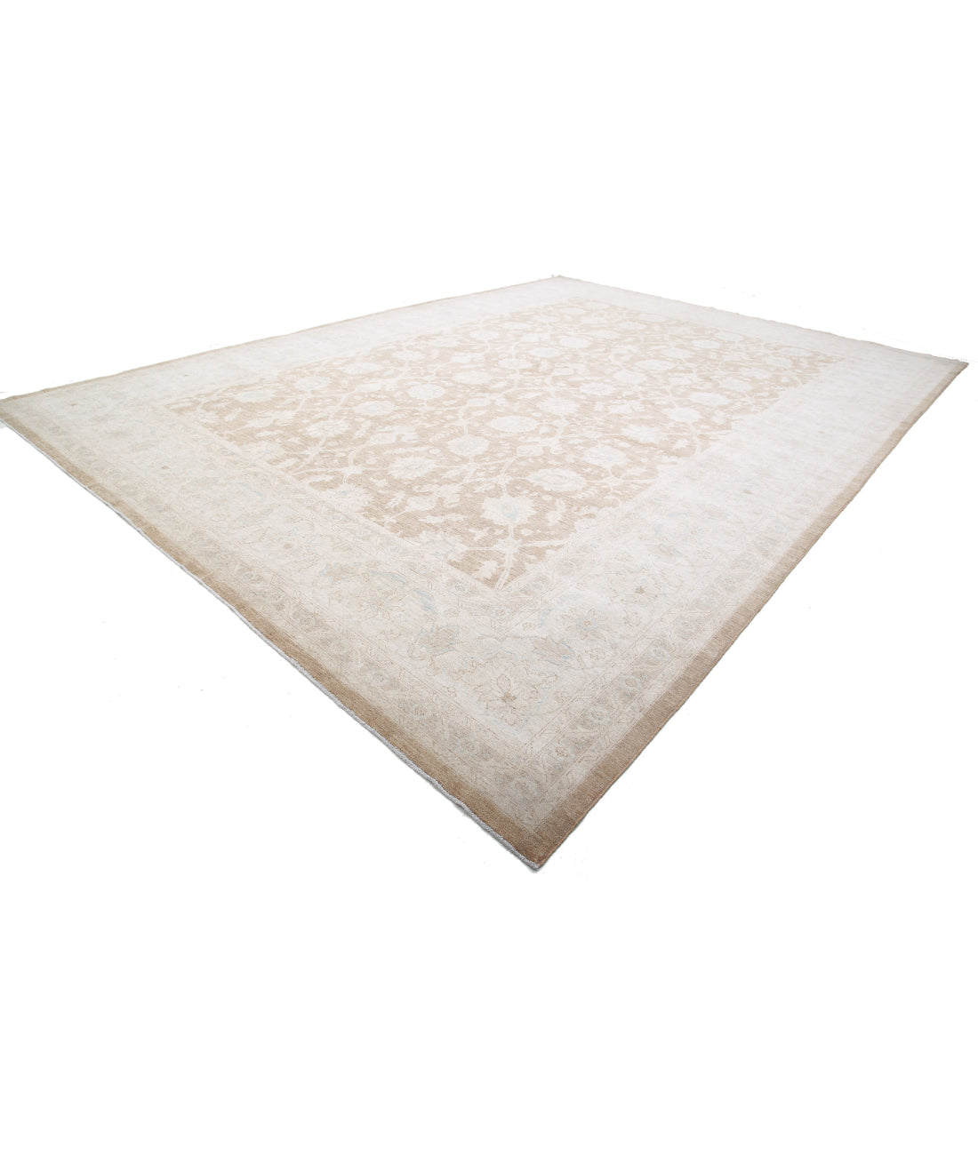 Serenity 13'9'' X 18'10'' Hand-Knotted Wool Rug 13'9'' x 18'10'' (413 X 565) / Brown / Ivory