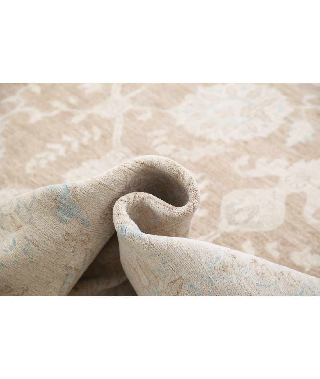 Serenity 13'9'' X 18'10'' Hand-Knotted Wool Rug 13'9'' x 18'10'' (413 X 565) / Brown / Ivory