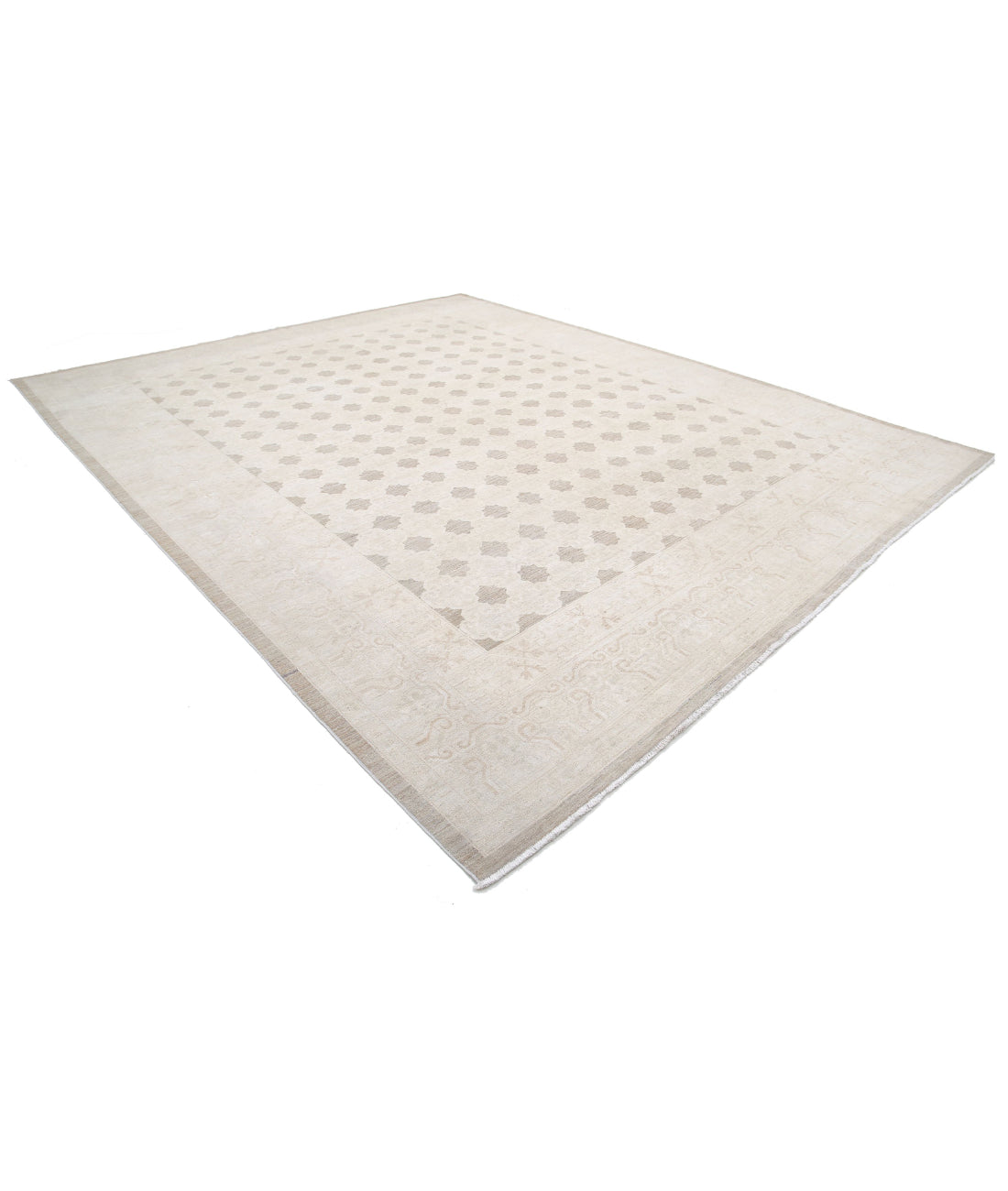 Serenity 12'0'' X 14'5'' Hand-Knotted Wool Rug 12'0'' x 14'5'' (360 X 433) / Brown / Ivory