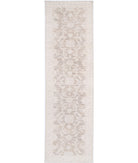 Serenity 4'0'' X 15'1'' Hand-Knotted Wool Rug 4'0'' x 15'1'' (120 X 453) / Brown / Ivory