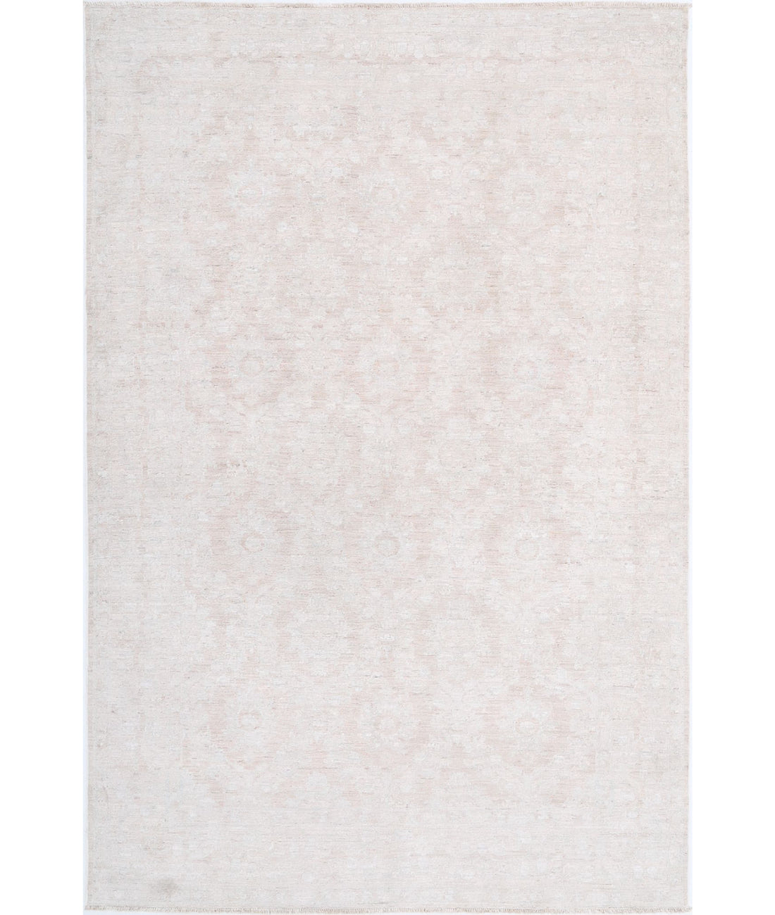 Serenity 5'10'' X 8'10'' Hand-Knotted Wool Rug 5'10'' x 8'10'' (175 X 265) / Grey / Ivory