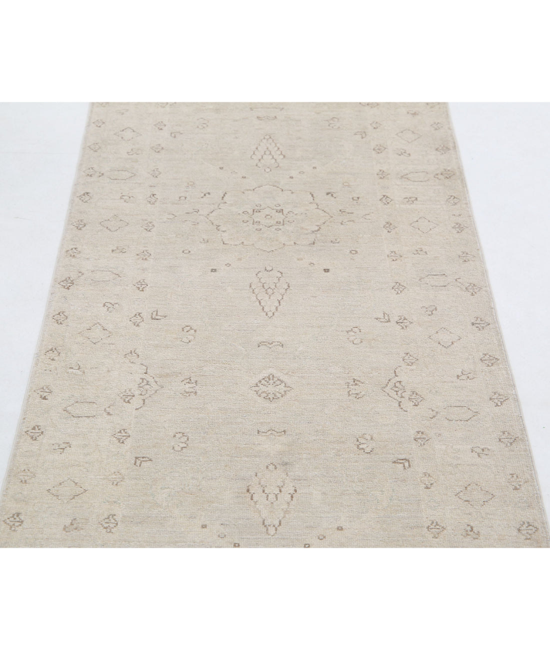 Serenity 2'7'' X 10'7'' Hand-Knotted Wool Rug 2'7'' x 10'7'' (78 X 318) / Ivory / Brown