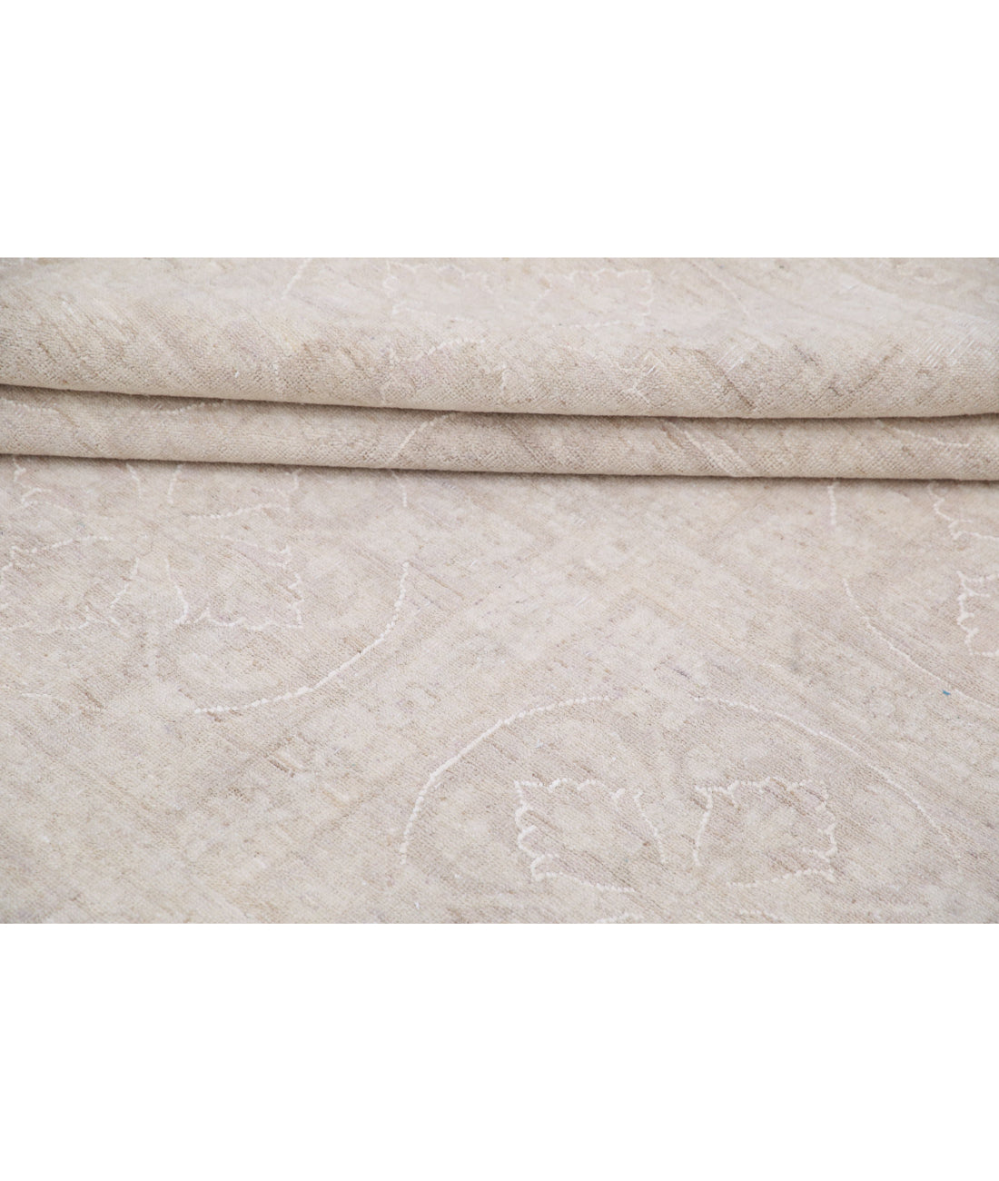 Serenity 12'1'' X 14'6'' Hand-Knotted Wool-Silk Rug 12'1'' x 14'6'' (363 X 435) / Taupe / Ivory