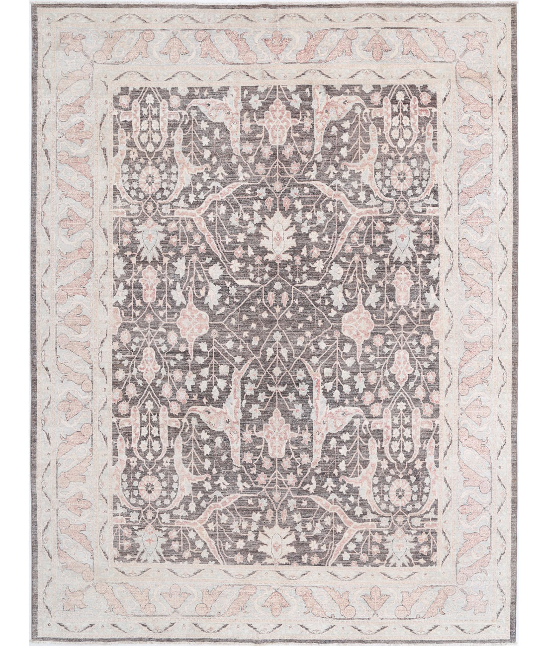 Serenity 8'8'' X 11'5'' Hand-Knotted Wool Rug 8'8'' x 11'5'' (260 X 343) / Taupe / Ivory