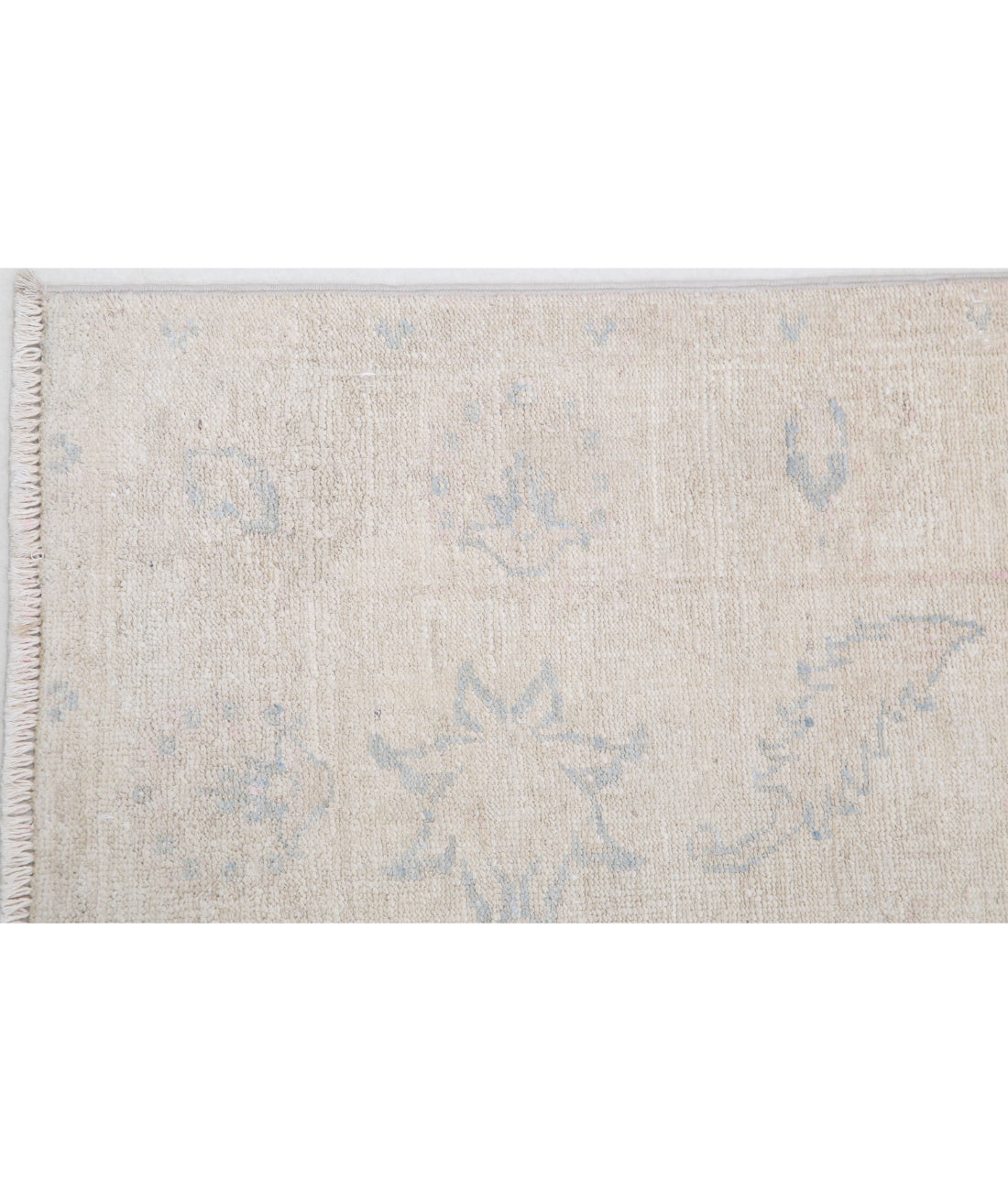 Serenity 2'7'' X 5'7'' Hand-Knotted Wool Rug 2'7'' x 5'7'' (78 X 168) / Ivory / Blue