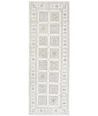 Serenity 2'6'' X 7'11'' Hand-Knotted Wool Rug 2'6'' x 7'11'' (75 X 238) / Ivory / Blue