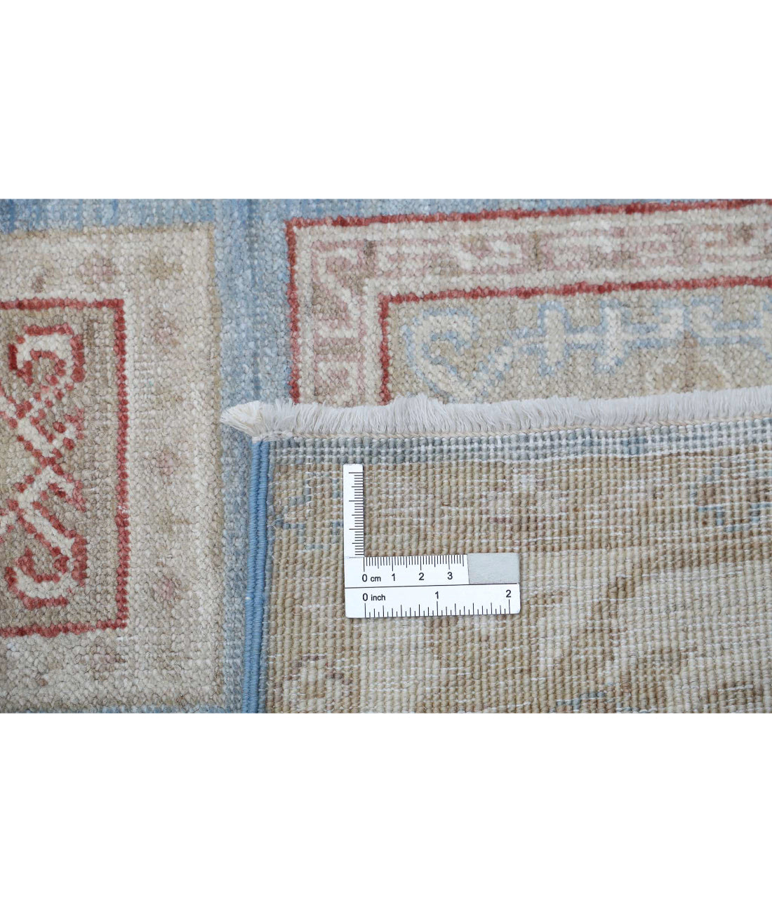 Serenity 2'7'' X 10'1'' Hand-Knotted Wool Rug 2'7'' x 10'1'' (78 X 303) / Blue / Ivory