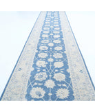 Serenity 4'0'' X 41'7'' Hand-Knotted Wool Rug 4'0'' x 41'7'' (120 X 1248) / Blue / Ivory
