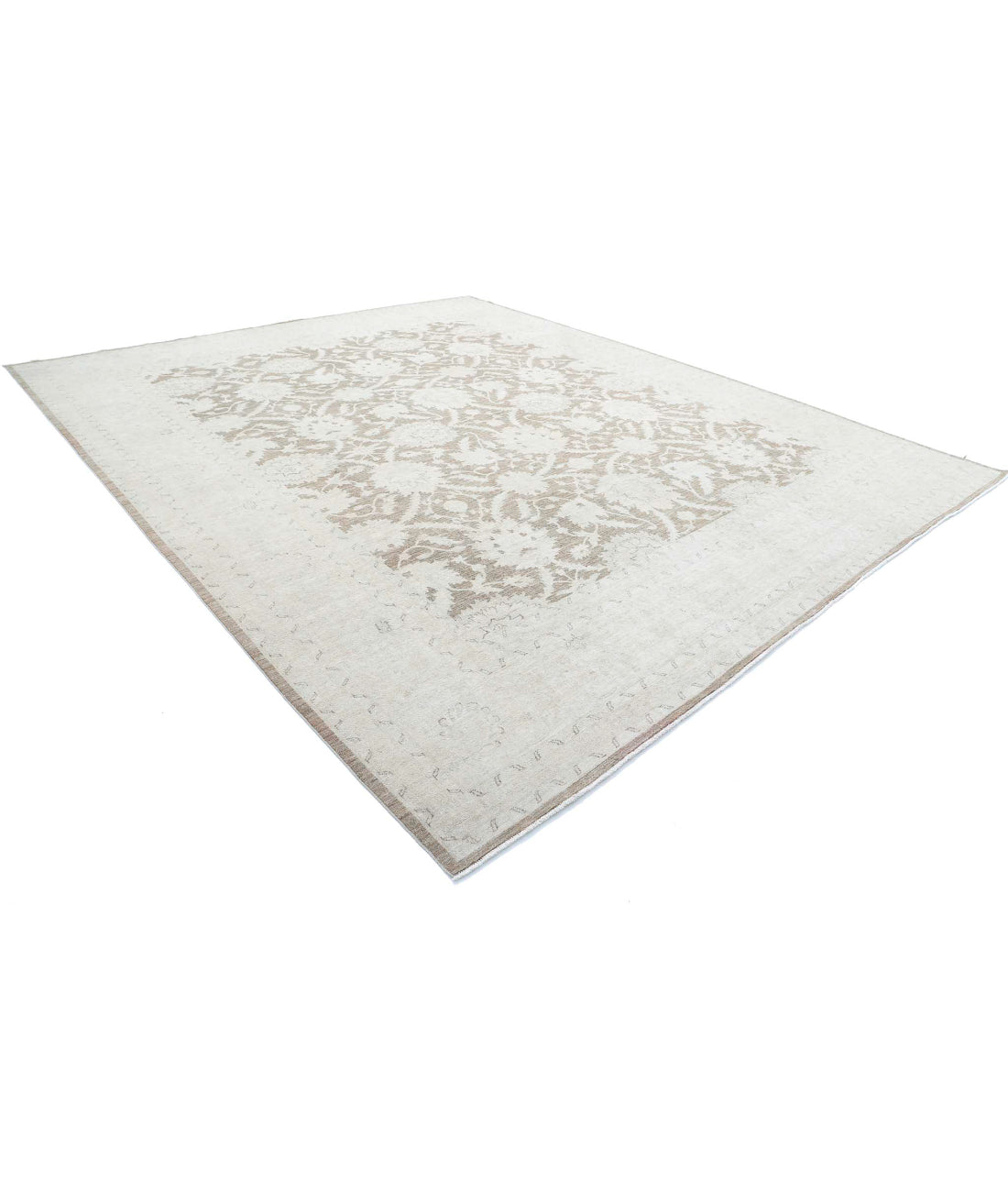 Serenity 12'0'' X 14'6'' Hand-Knotted Wool Rug 12'0'' x 14'6'' (360 X 435) / Brown / Ivory