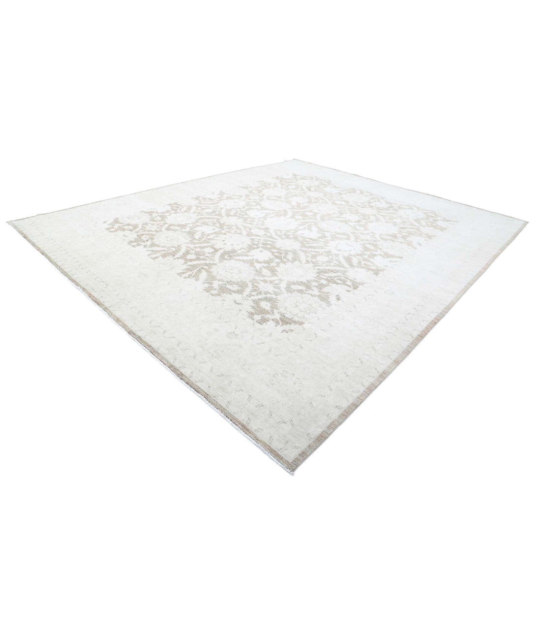 Serenity 12'0'' X 14'6'' Hand-Knotted Wool Rug 12'0'' x 14'6'' (360 X 435) / Brown / Ivory