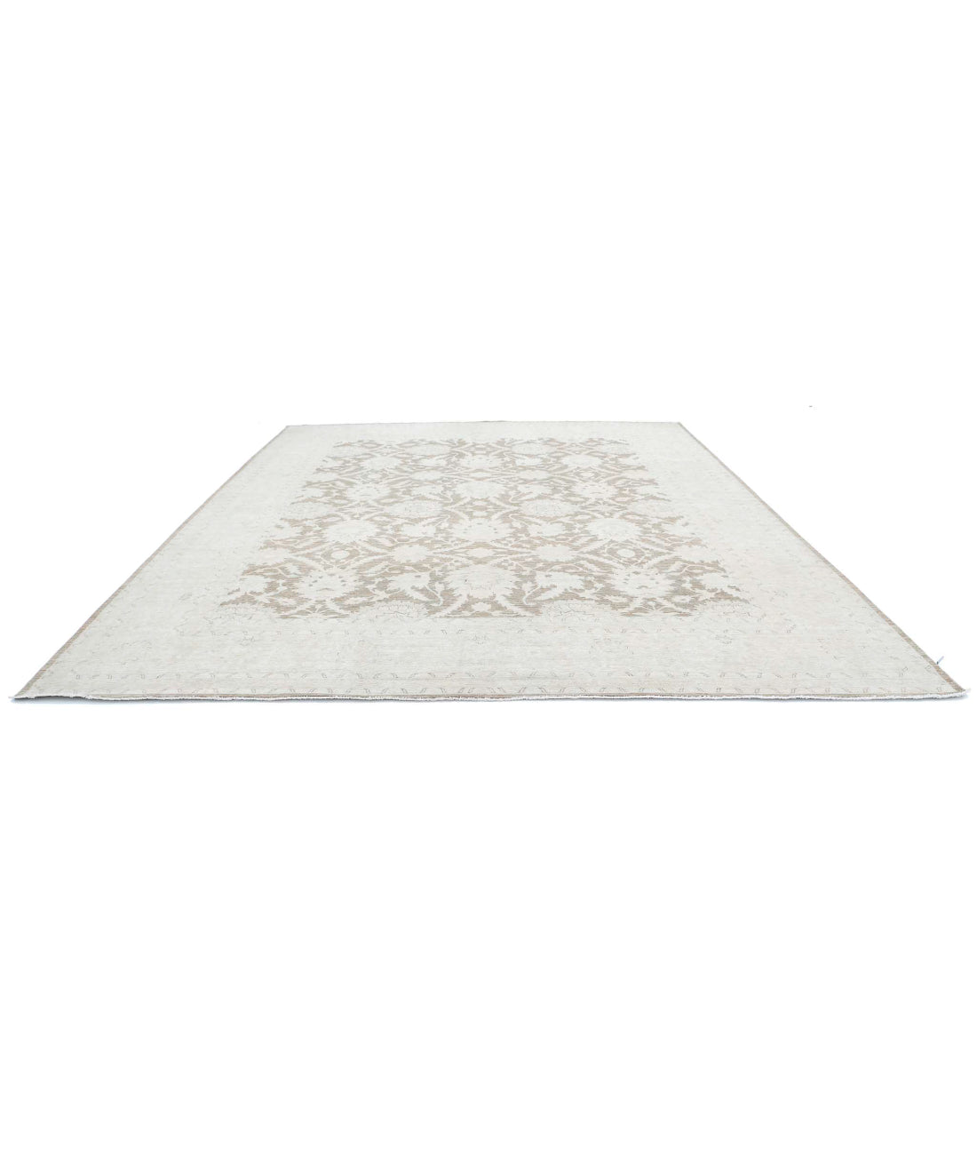 Serenity 12'0'' X 14'6'' Hand-Knotted Wool Rug 12'0'' x 14'6'' (360 X 435) / Brown / Ivory