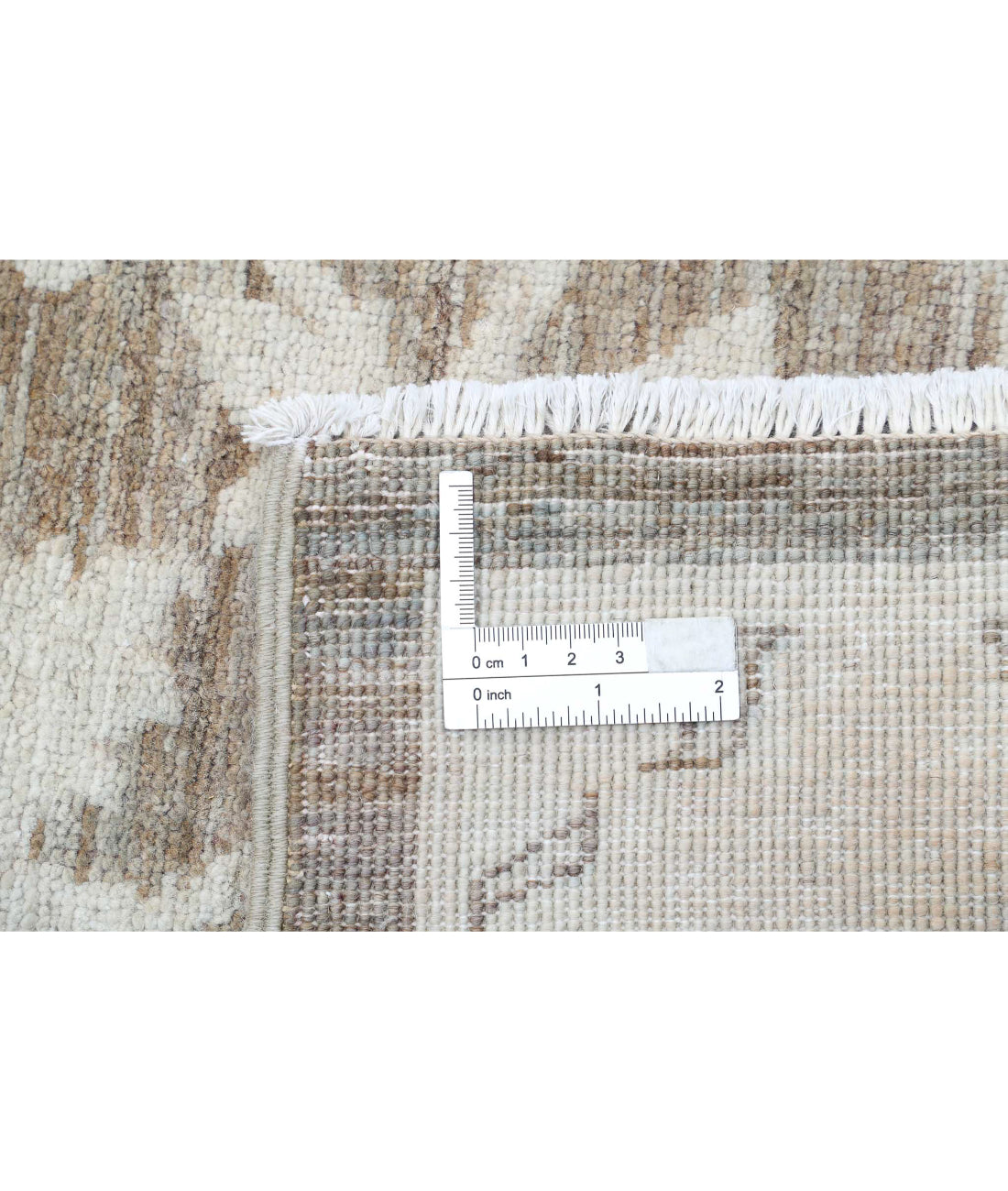 Serenity 12'0'' X 14'6'' Hand-Knotted Wool Rug 12'0'' x 14'6'' (360 X 435) / Brown / Ivory