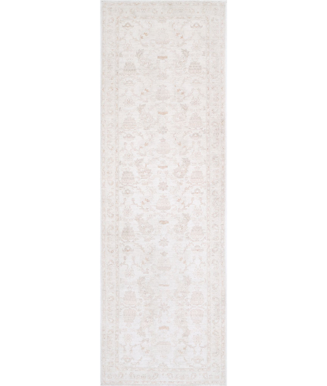 Serenity 4'2'' X 13'5'' Hand-Knotted Wool Rug 4'2'' x 13'5'' (125 X 403) / Ivory / Taupe