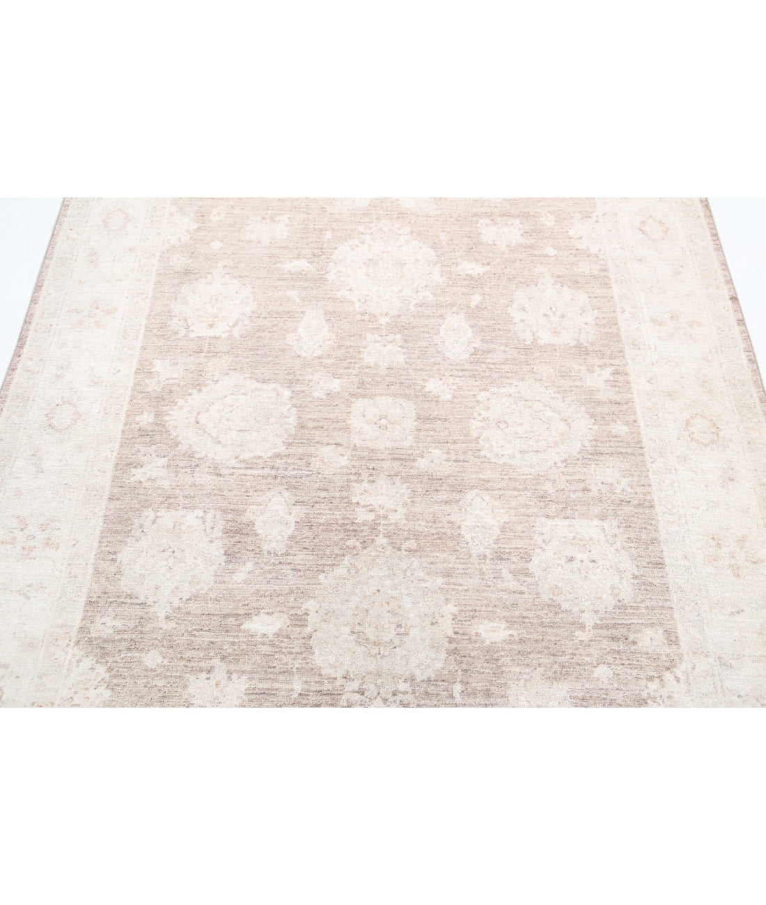 Serenity 5'0'' X 6'5'' Hand-Knotted Wool Rug 5'0'' x 6'5'' (150 X 193) / Brown / Ivory