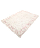 Serenity 5'3'' X 7'3'' Hand-Knotted Wool Rug 5'3'' x 7'3'' (158 X 218) / Ivory / Pink