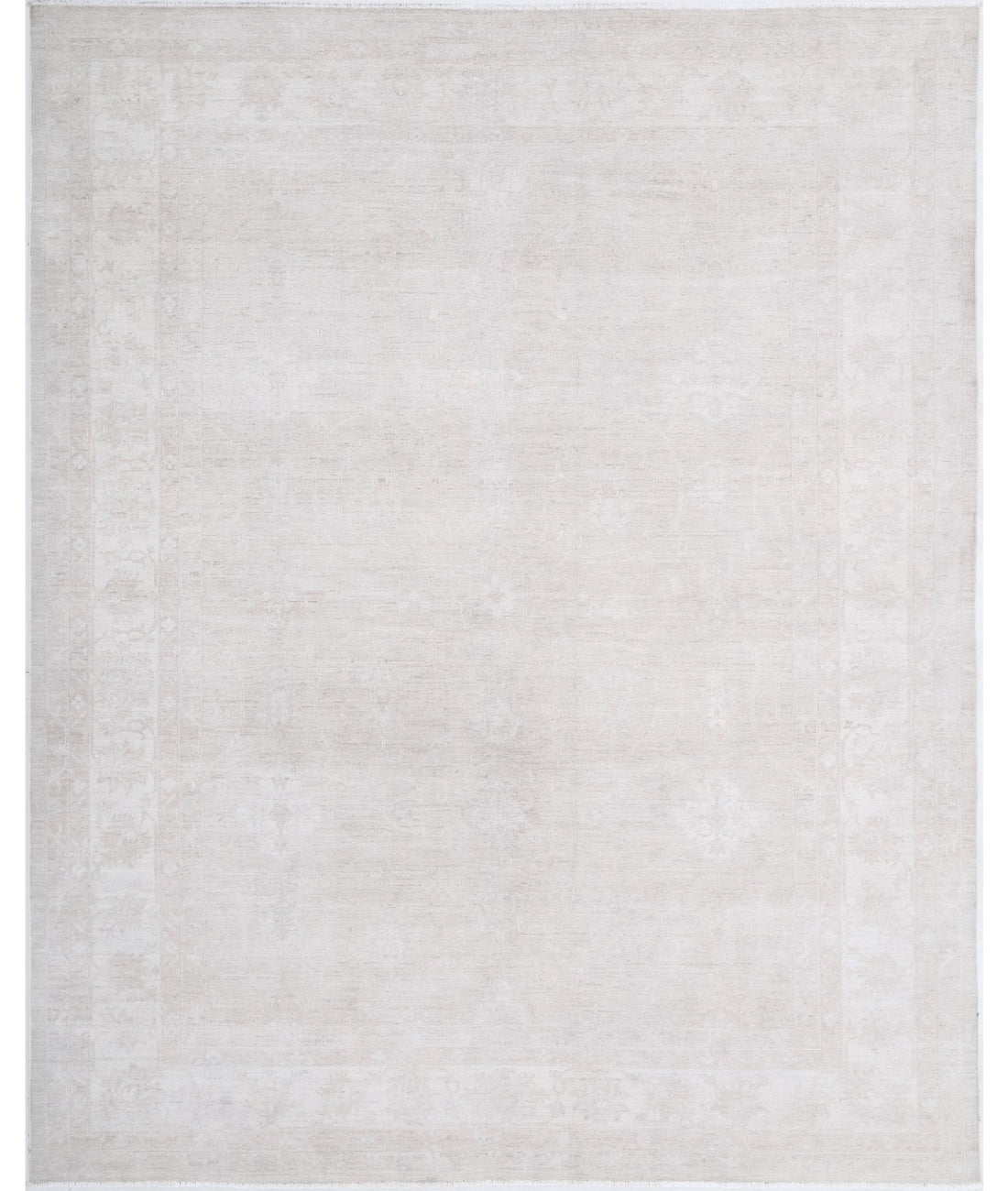 Serenity 7'11'' X 9'11'' Hand-Knotted Wool Rug 7'11'' x 9'11'' (238 X 298) / Grey / Ivory