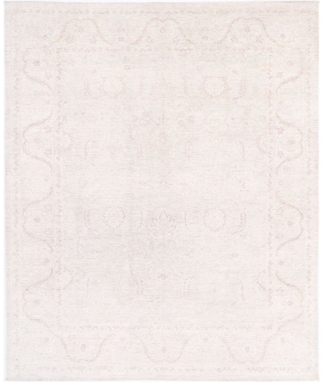 Serenity 7'11'' X 9'5'' Hand-Knotted Wool Rug 7'11'' x 9'5'' (238 X 283) / Ivory / Taupe