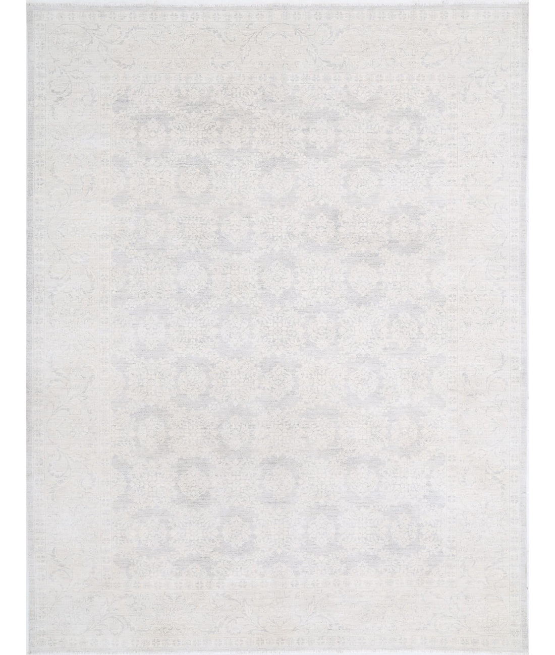 Serenity 8'9'' X 11'6'' Hand-Knotted Wool Rug 8'9'' x 11'6'' (263 X 345) / Grey / Ivory