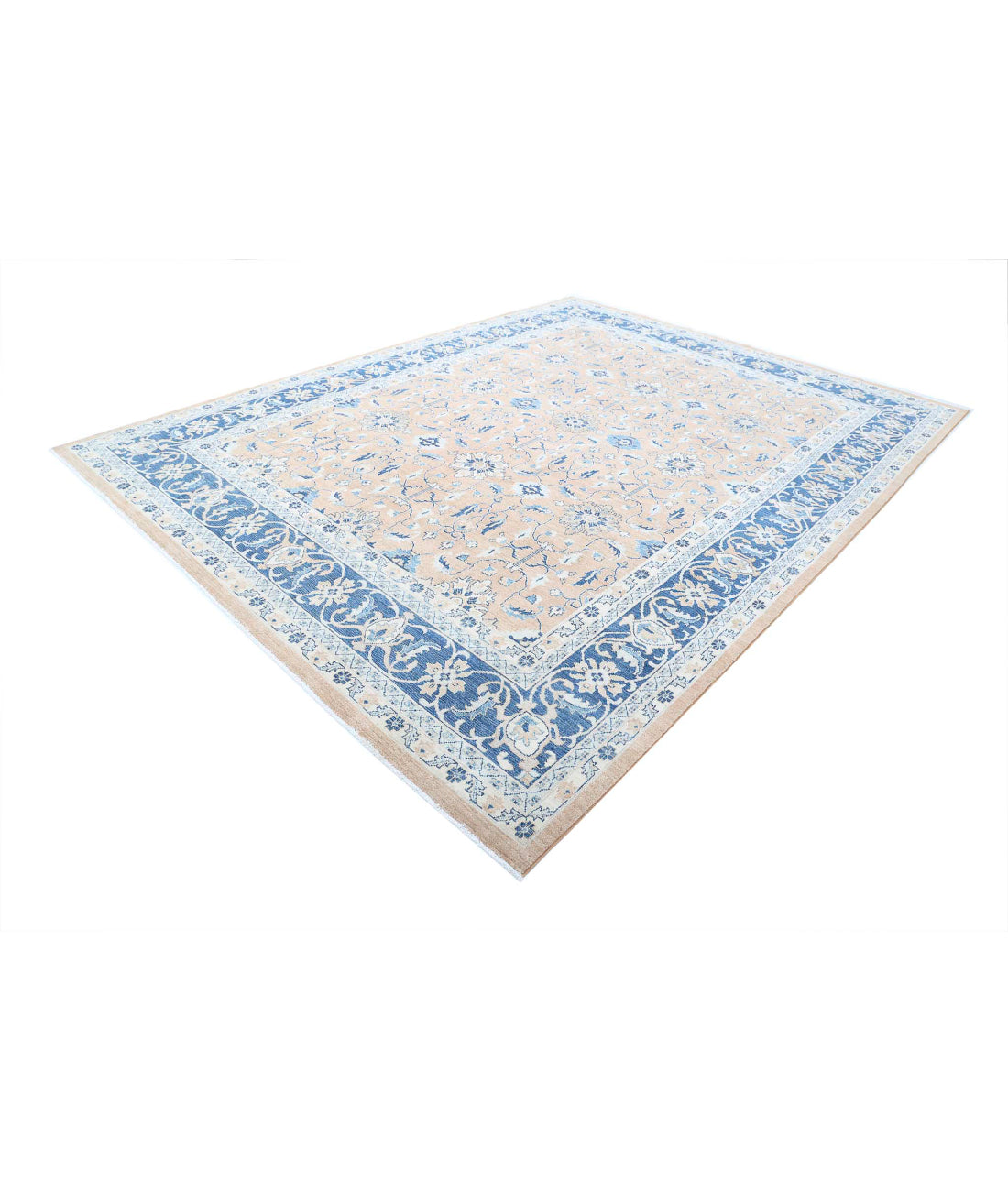 Serenity 9'0'' X 11'10'' Hand-Knotted Wool Rug 9'0'' x 11'10'' (270 X 355) / Red / Blue