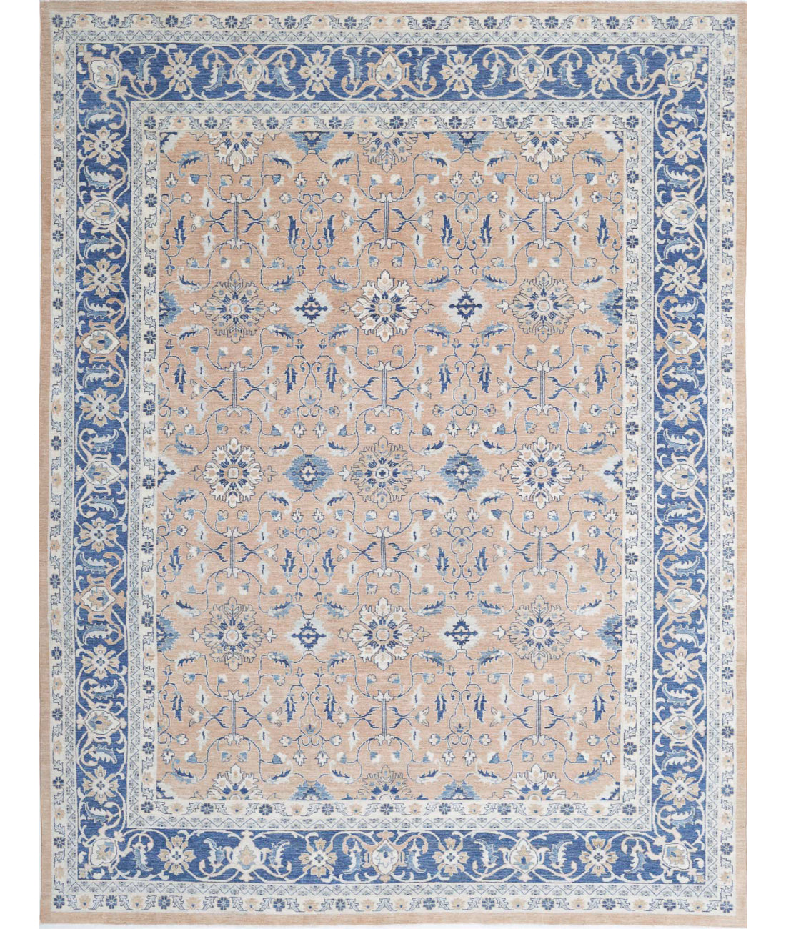 Serenity 9'0'' X 11'10'' Hand-Knotted Wool Rug 9'0'' x 11'10'' (270 X 355) / Red / Blue