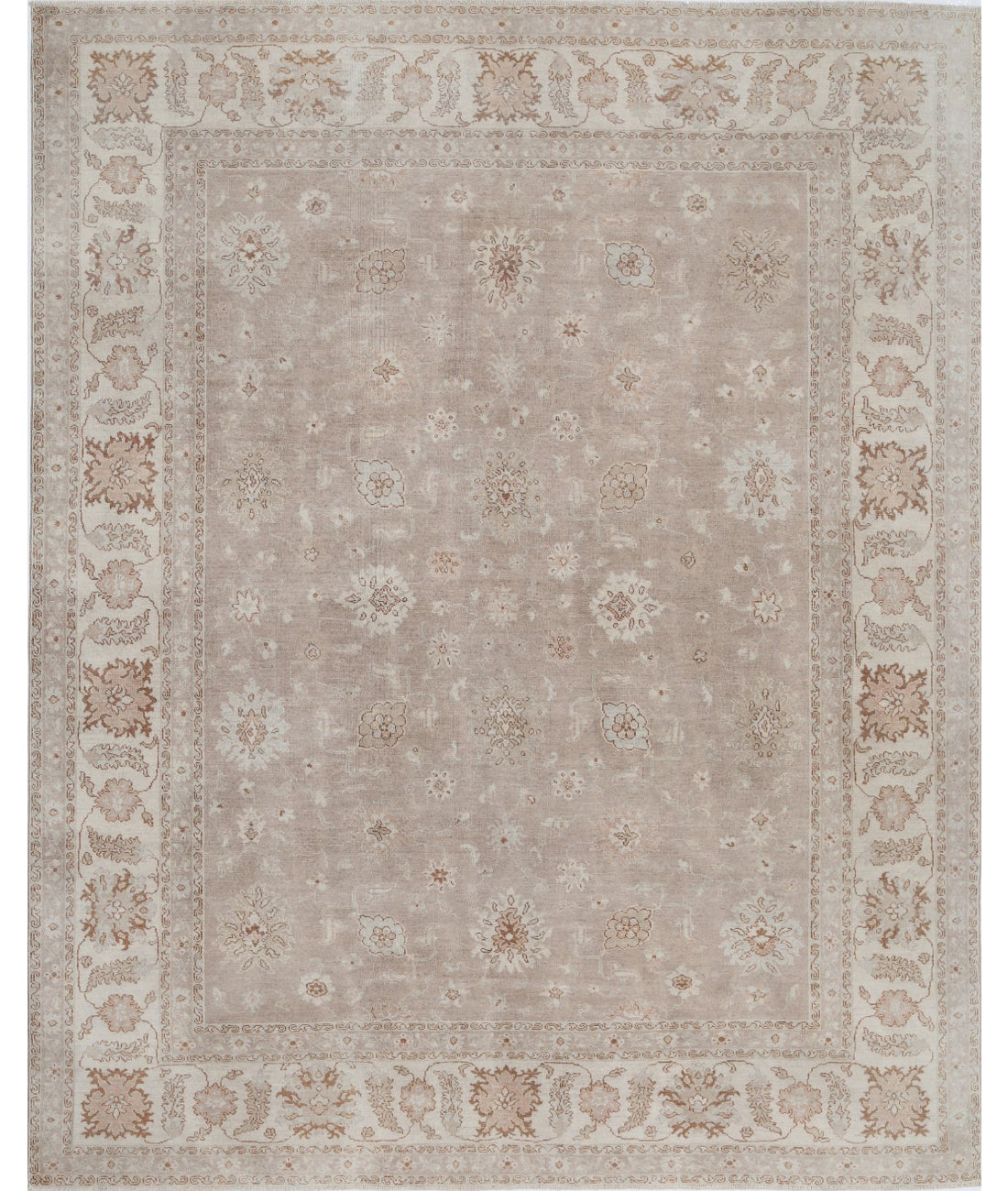 Serenity 7'10'' X 9'8'' Hand-Knotted Wool Rug 7'10'' x 9'8'' (235 X 290) / Taupe / Ivory