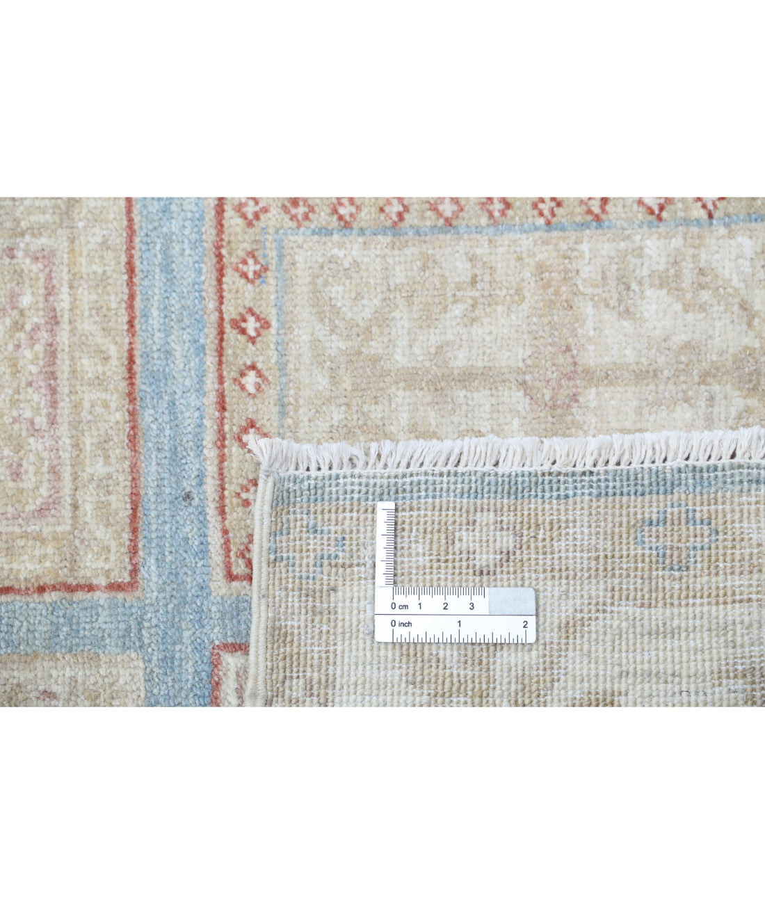 Serenity 2'7'' X 8'2'' Hand-Knotted Wool Rug 2'7'' x 8'2'' (78 X 245) / Blue / Ivory