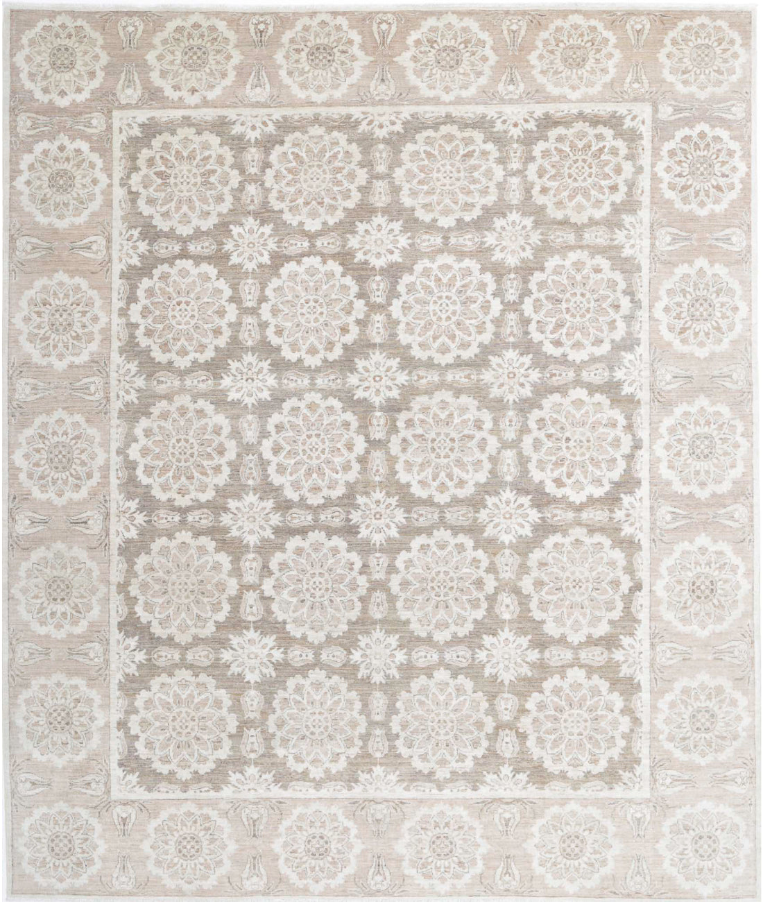Serenity 8'11'' X 10'6'' Hand-Knotted Wool Rug 8'11'' x 10'6'' (268 X 315) / Brown / Brown