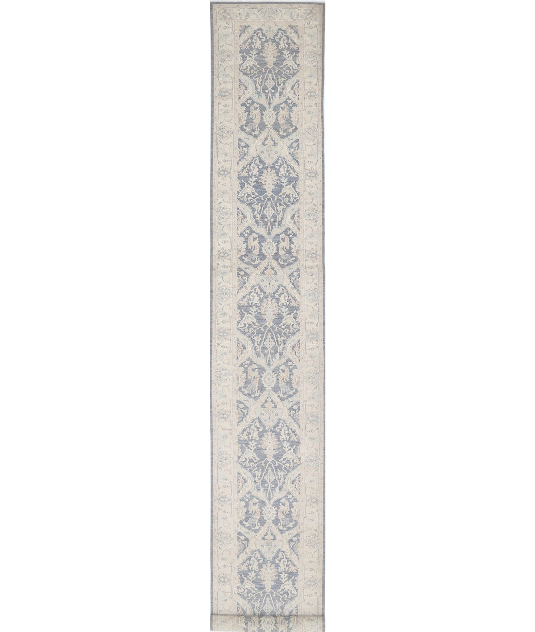 Serenity 3'3'' X 25'10'' Hand-Knotted Wool Rug 3'3'' x 25'10'' (98 X 775) / Grey / Ivory