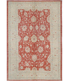 Serenity 6'8'' X 9'9'' Hand-Knotted Wool Rug 6'8'' x 9'9'' (200 X 293) / Red / Ivory