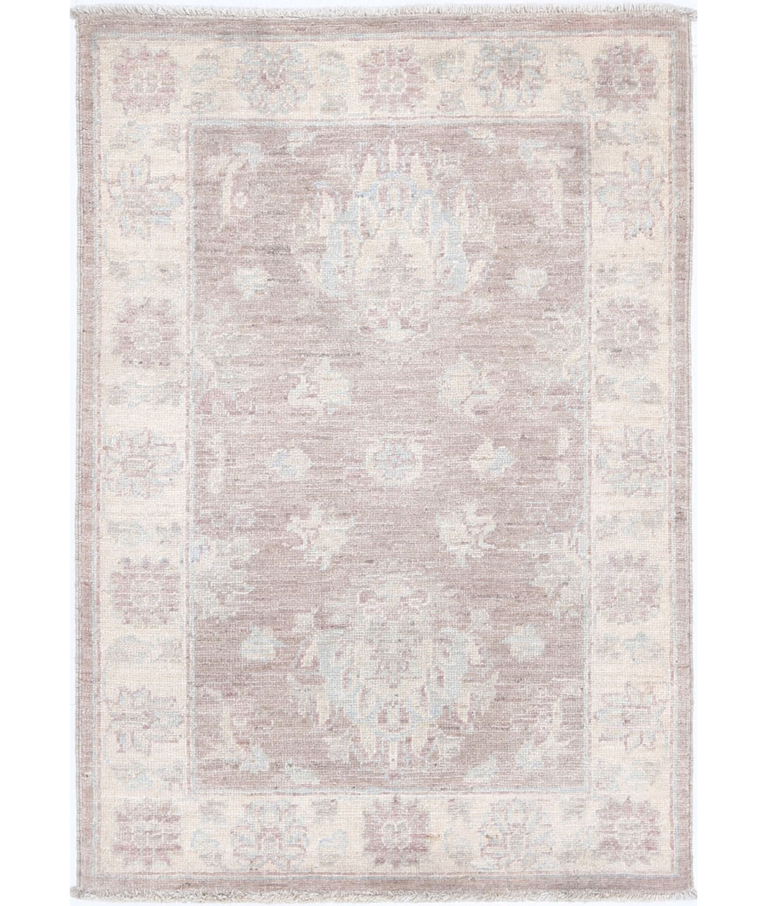 Serenity 2'2'' X 3'1'' Hand-Knotted Wool Rug 2'2'' x 3'1'' (65 X 93) / Brown / Ivory