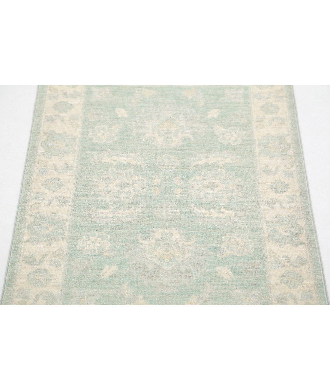 Serenity 2'0'' X 2'11'' Hand-Knotted Wool Rug 2'0'' x 2'11'' (60 X 88) / Green / Ivory