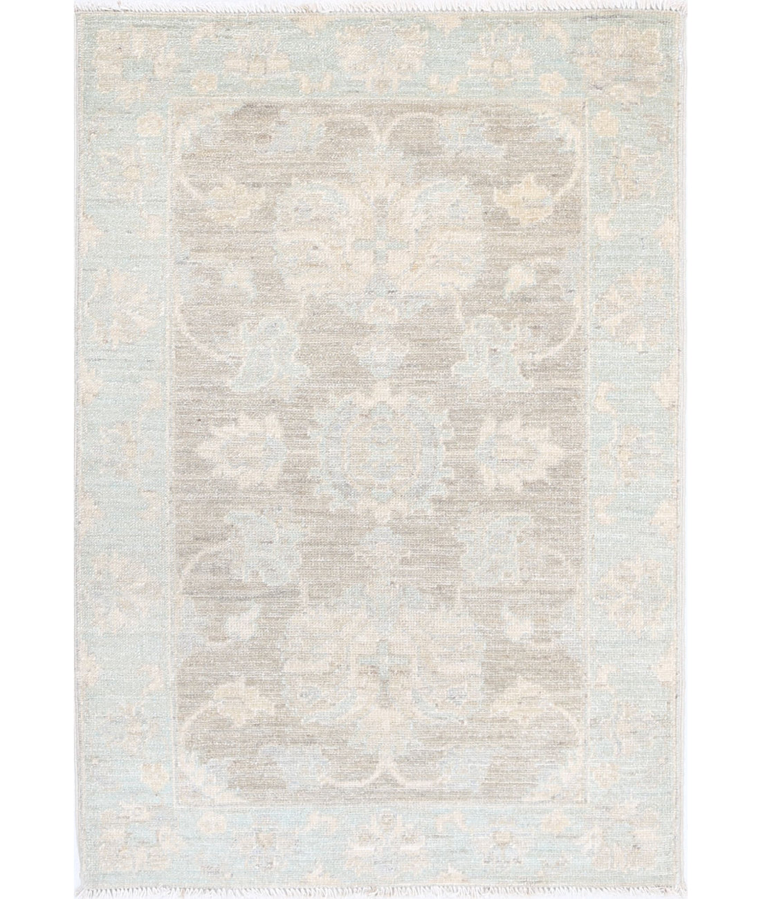Serenity 2'0'' X 3'0'' Hand-Knotted Wool Rug 2'0'' x 3'0'' (60 X 90) / Brown / Blue