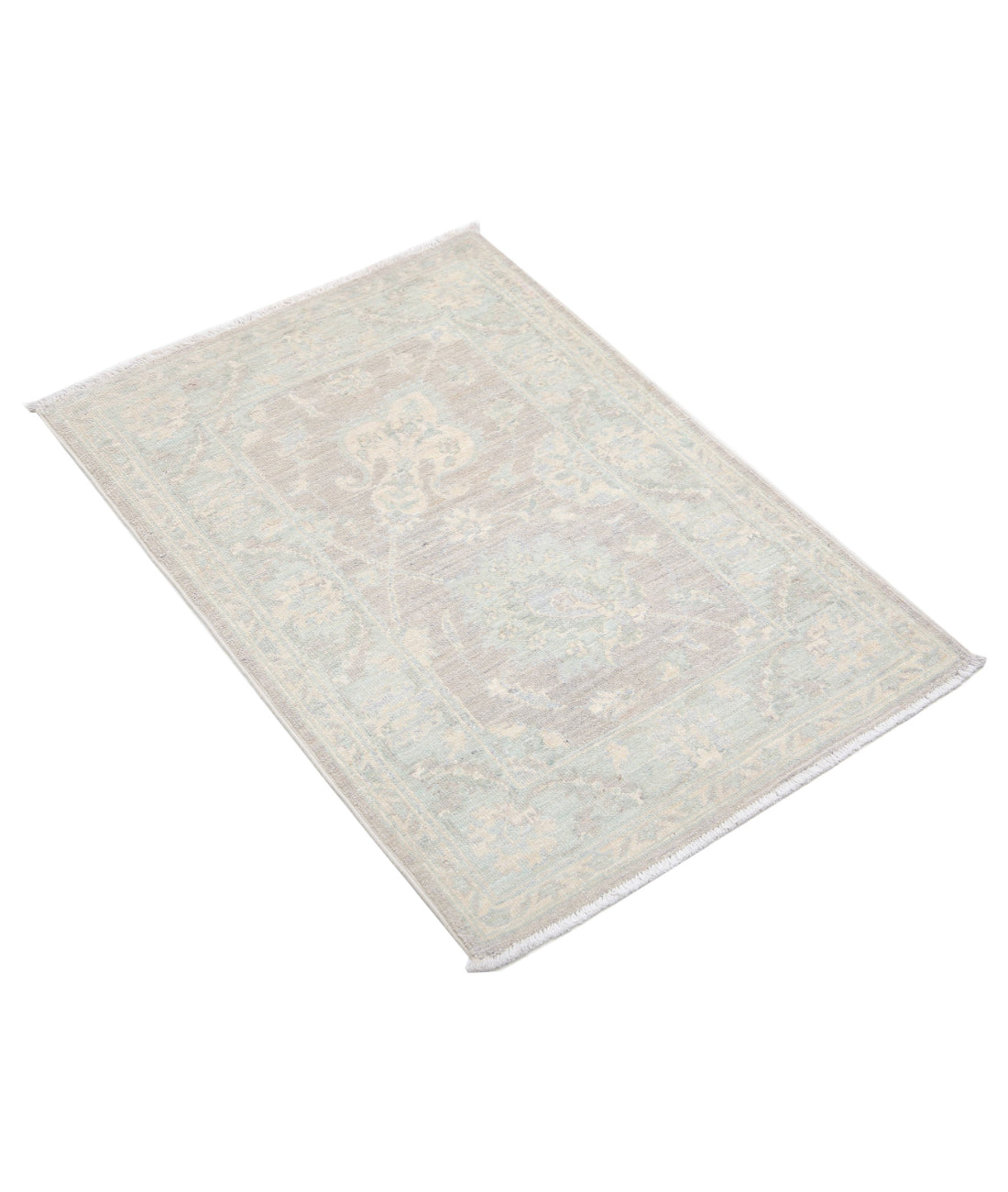 Serenity 2'0'' X 2'11'' Hand-Knotted Wool Rug 2'0'' x 2'11'' (60 X 88) / Brown / Ivory