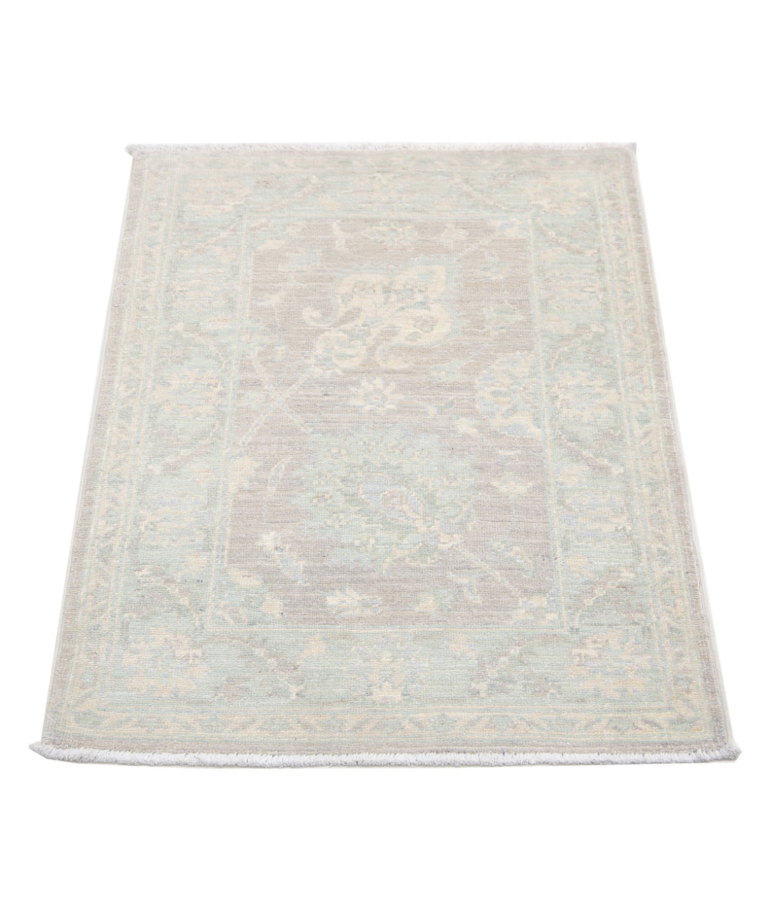 Serenity 2'0'' X 2'11'' Hand-Knotted Wool Rug 2'0'' x 2'11'' (60 X 88) / Brown / Ivory