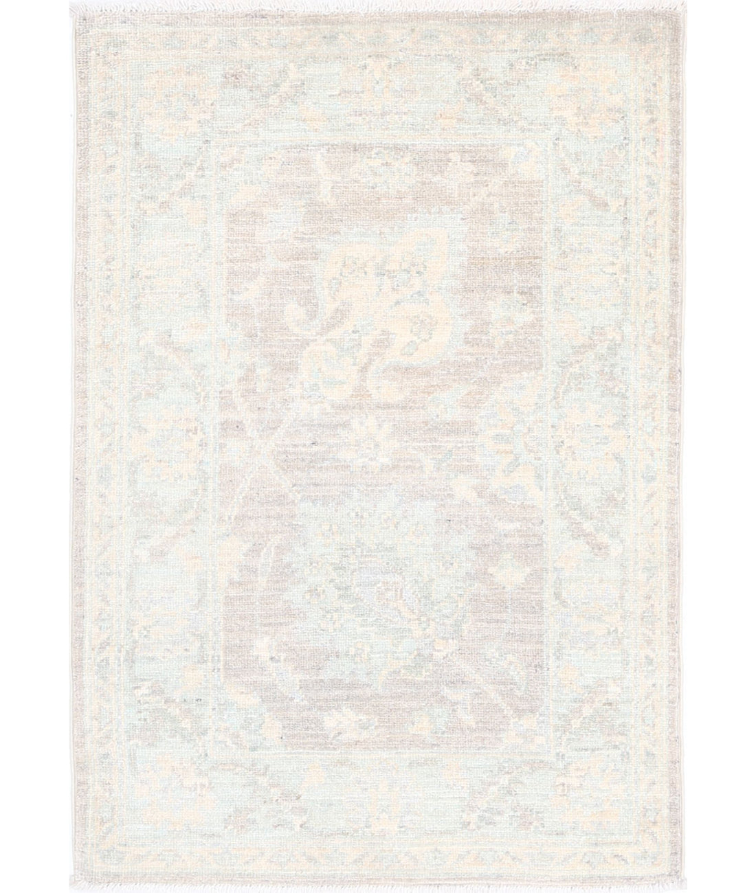 Serenity 2'0'' X 2'11'' Hand-Knotted Wool Rug 2'0'' x 2'11'' (60 X 88) / Brown / Ivory