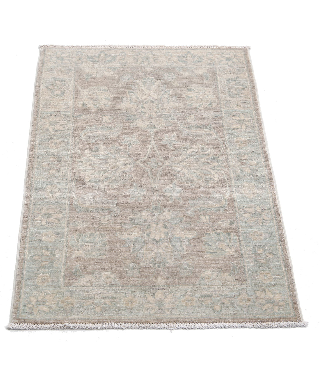 Serenity 2'1'' X 3'1'' Hand-Knotted Wool Rug 2'1'' x 3'1'' (63 X 93) / Brown / Ivory