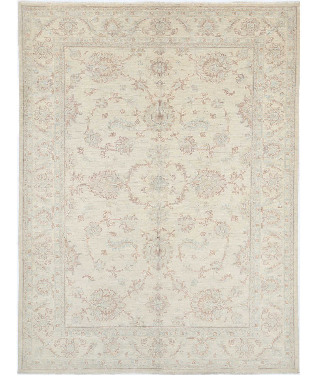 Serenity 5'5'' X 7'6'' Hand-Knotted Wool Rug 5'5'' x 7'6'' (163 X 225) / Ivory / Ivory