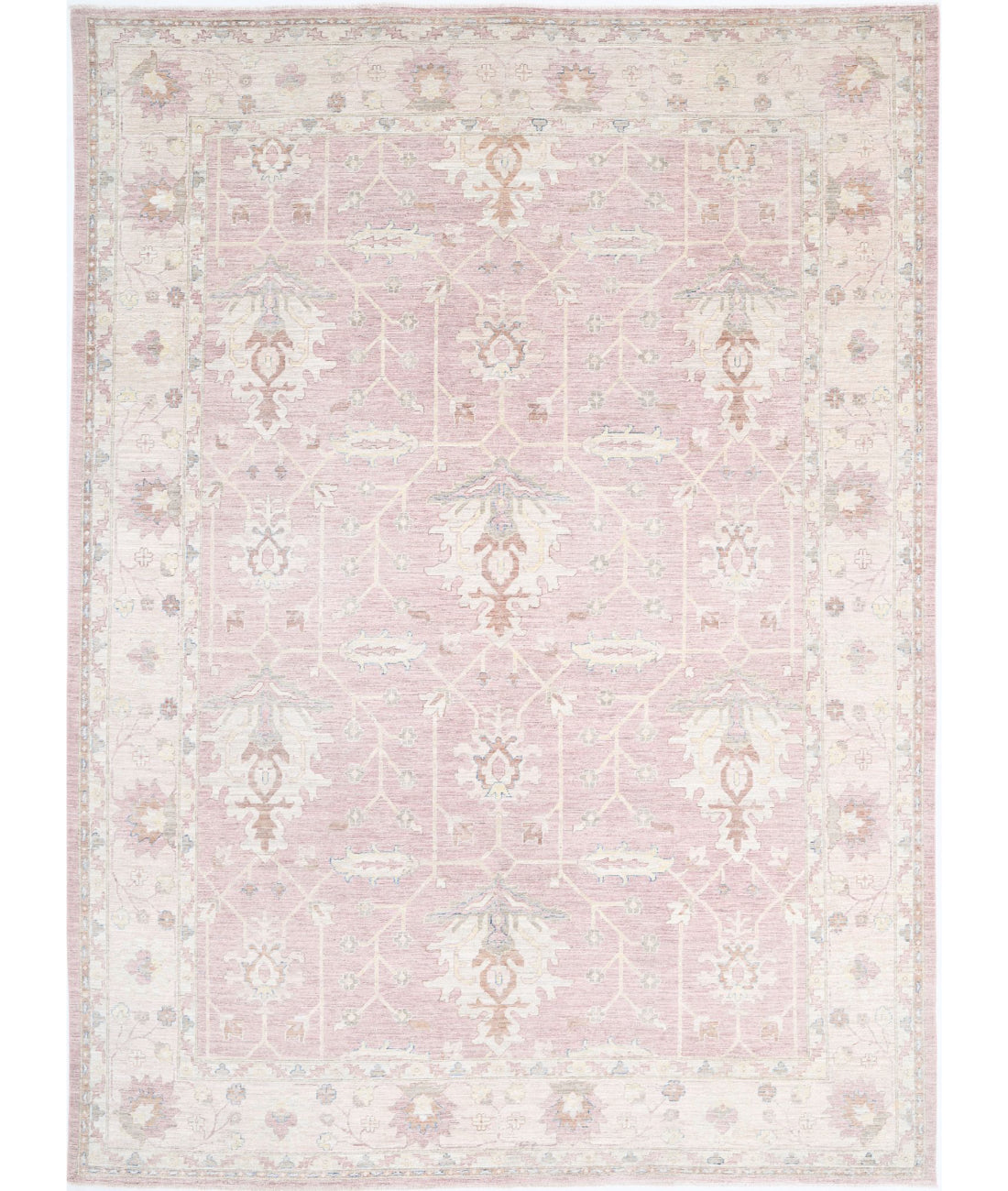 Serenity 9'10'' X 13'4'' Hand-Knotted Wool Rug 9'10'' x 13'4'' (295 X 400) / Brown / Ivory