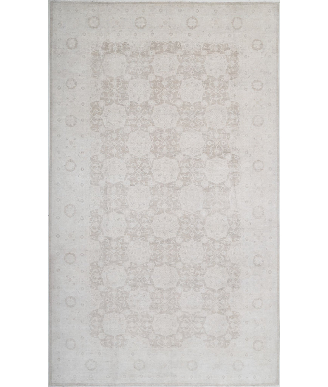 Serenity 10'10'' X 18'5'' Hand-Knotted Wool Rug 10'10'' x 18'5'' (325 X 553) / Taupe / Ivory