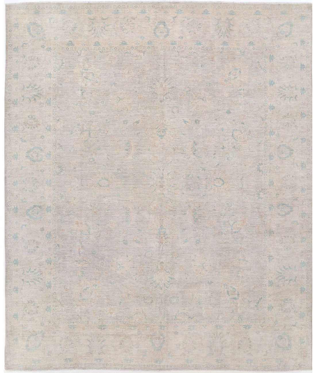 Serenity 11'11'' X 14'0'' Hand-Knotted Wool Rug 11'11'' x 14'0'' (358 X 420) / Silver / Ivory
