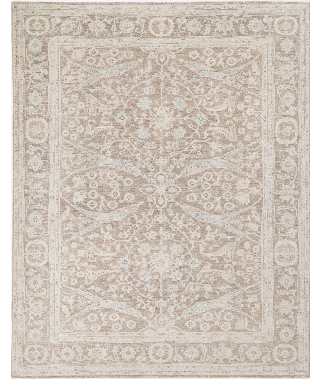 Serenity 8'3'' X 10'4'' Hand-Knotted Wool Rug 8'3'' x 10'4'' (248 X 310) / Brown / Ivory