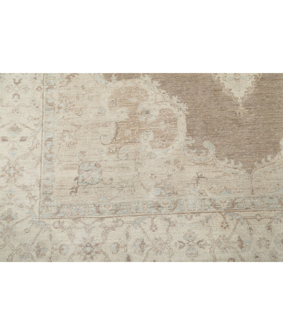 Serenity 6'7'' X 10'4'' Hand-Knotted Wool Rug 6'7'' x 10'4'' (198 X 310) / Brown / Ivory