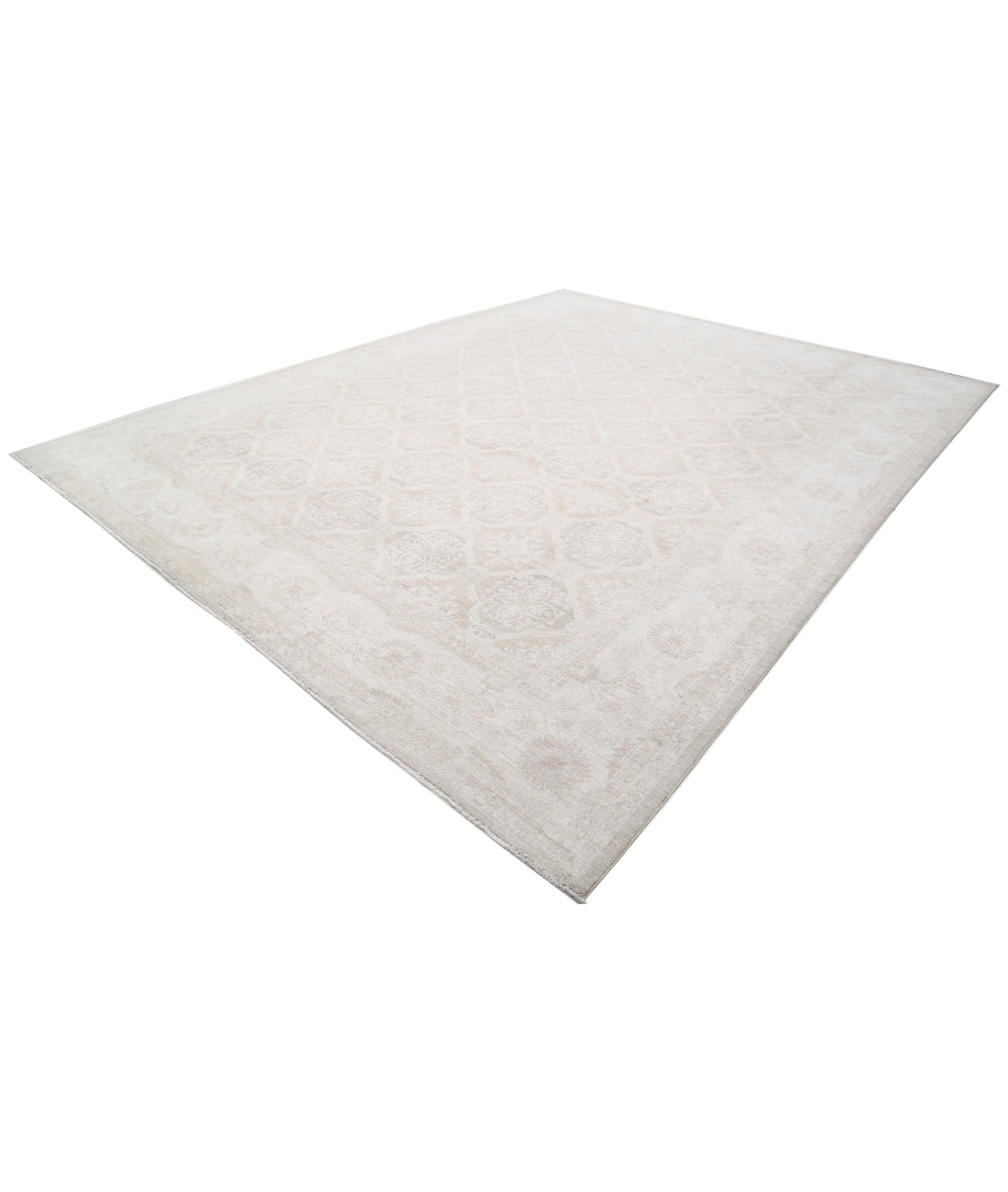 Serenity 11'9'' X 14'8'' Hand-Knotted Wool Rug 11'9'' x 14'8'' (353 X 440) / Taupe / Ivory